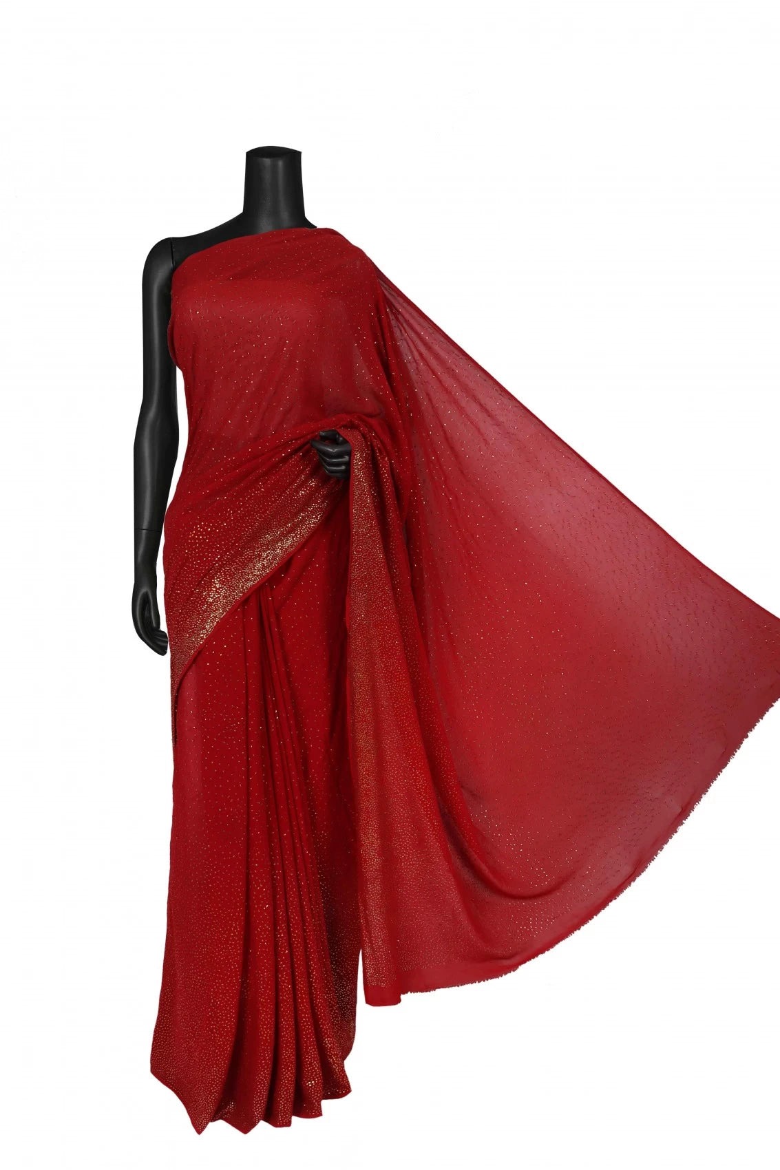 Ada Hand Embellished Maroon Pure Georgette Lucknowi Chikankari Saree With Blouse And Muqaish Work A564529
