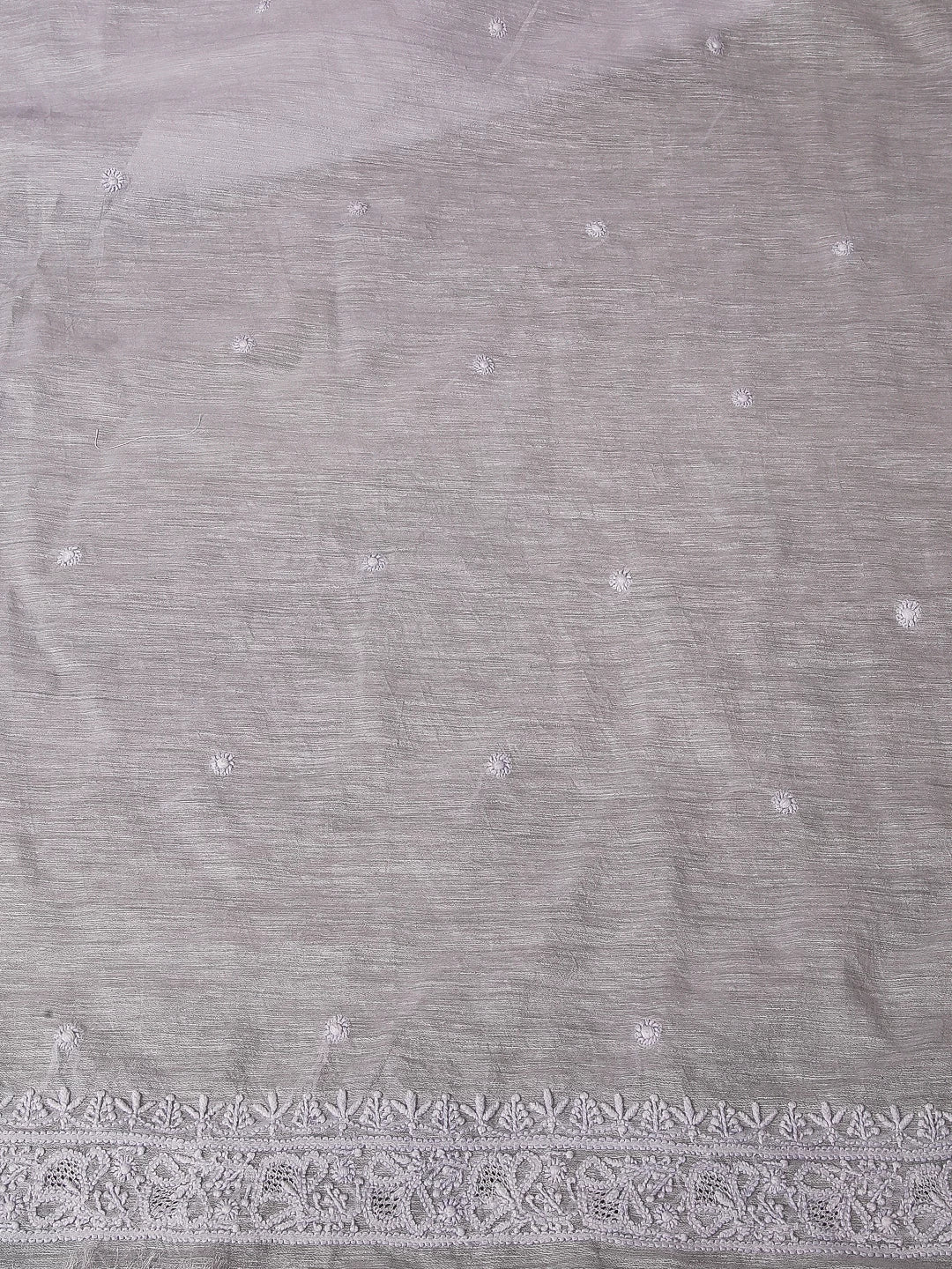 Ada Hand Embroidered Periwinkle Blue Chanderi Lucknowi Chikankari Unstitched Men's Kurta Piece 01A474957