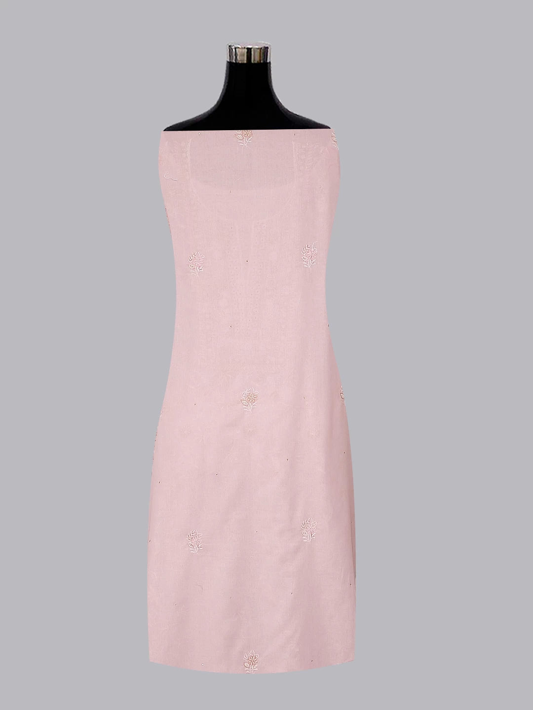 Ada Hand Embroidered Baby Pink Mul Cotton Lucknowi Chikankari Unstitched Suit Piece With Cutdana Work 01A359721
