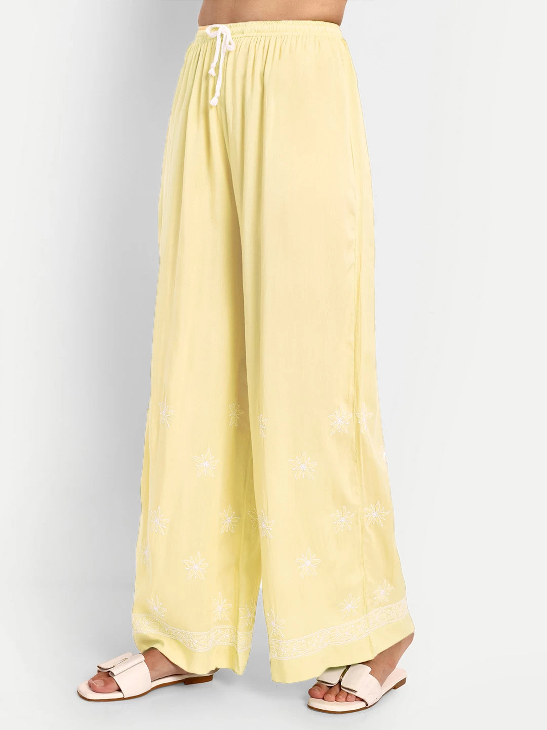 Ada Hand Embroidered Lemon Modal Lucknowi Chikankari Co-Ord Set A811234