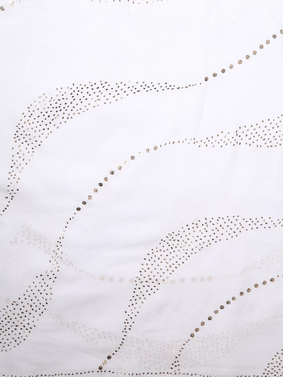 Ada Hand Embroidered Ivory White Pure Georgette Lucknowi Chikankari Saree/Blouse With Muqaish Work 01A395106