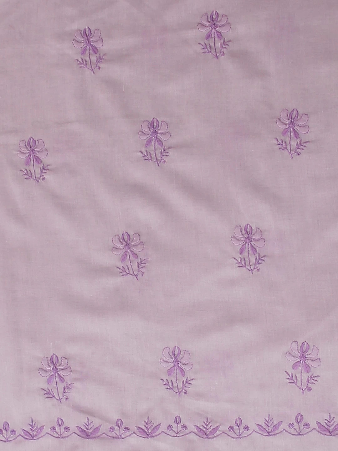 Ada Hand Embroidered Lilac Mulmul Lucknowi Chikankari Unstitched Suit Piece 01A421764