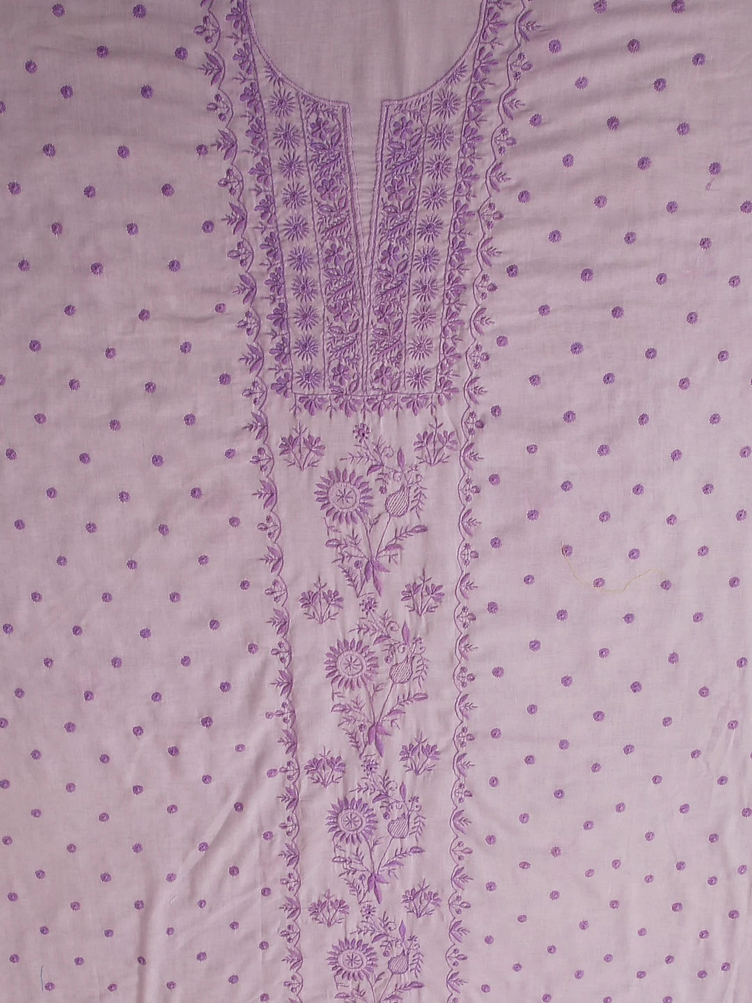 Ada Hand Embroidered Lilac Mulmul Lucknowi Chikankari Unstitched Suit Piece 01A421764