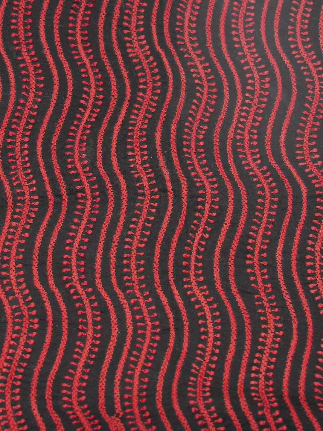 Ada Hand Embroidered Black Cotton Lucknowi Chikankari Cushion Cover 01A502196