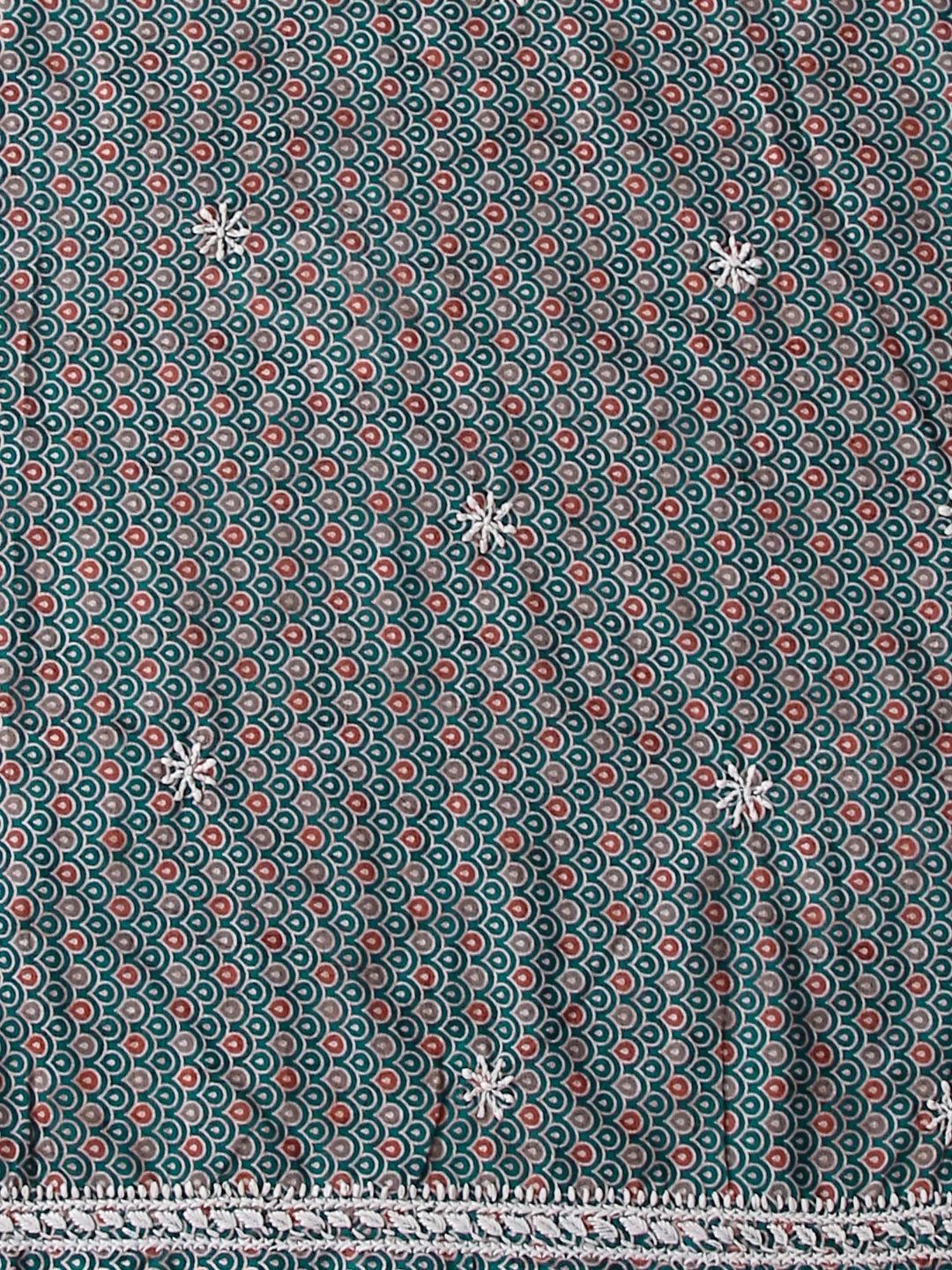 Ada Hand Embroidered Blue Muslin Lucknowi Chikankari Unstitched Kurta Piece 01A426080