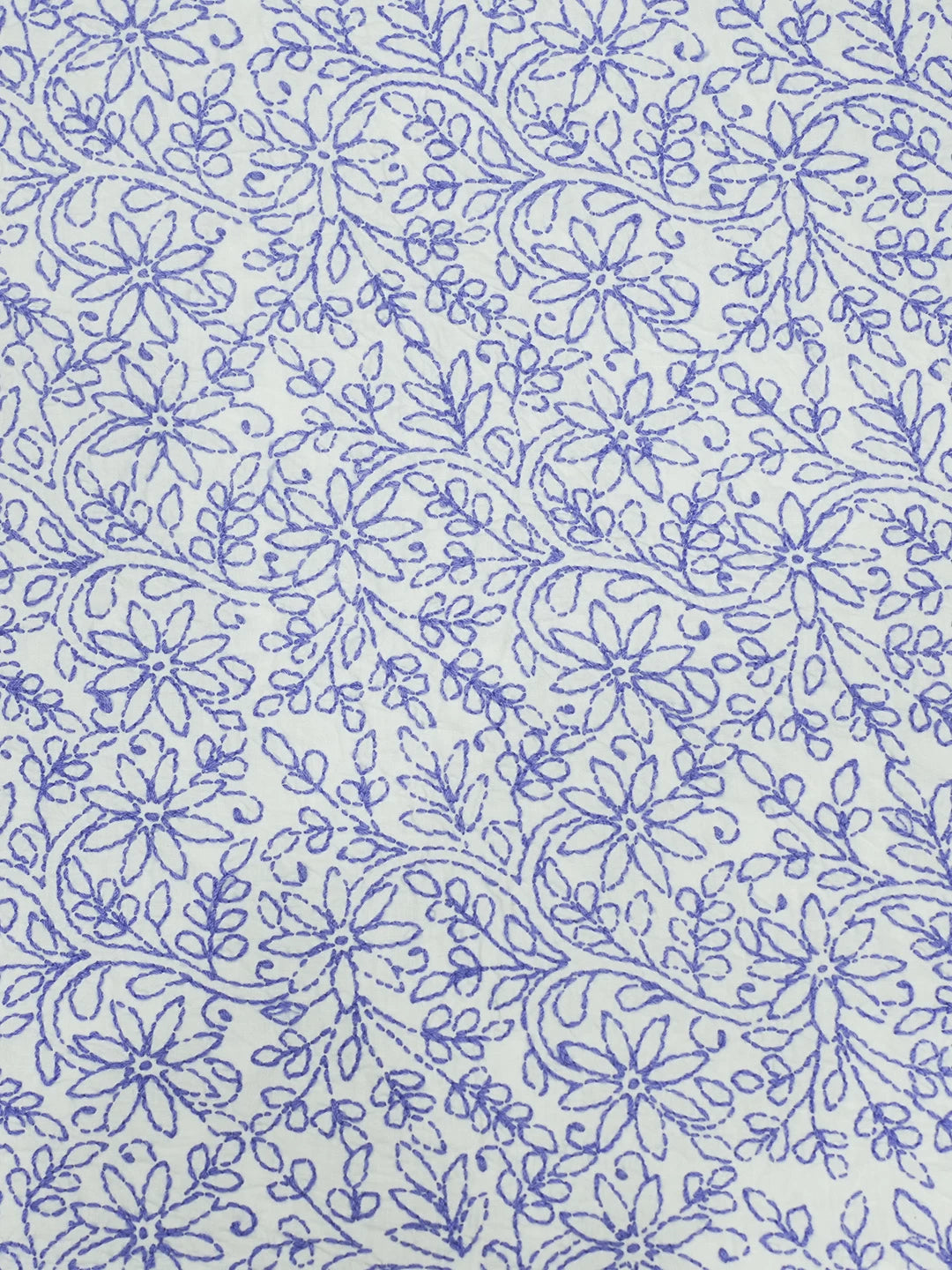 Ada Hand Embroidered White Cotton Lucknowi Chikankari Cushion Cover 01A505578