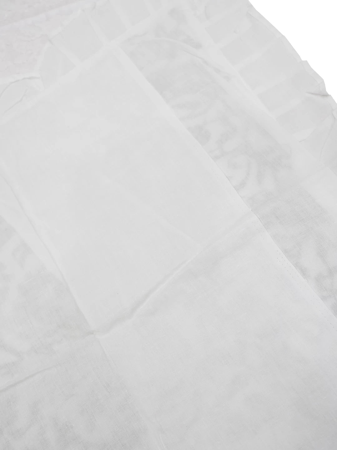 Ada Hand Embroidered White And Green Cotton Lucknowi Chikankari Cushion Cover 01A505551