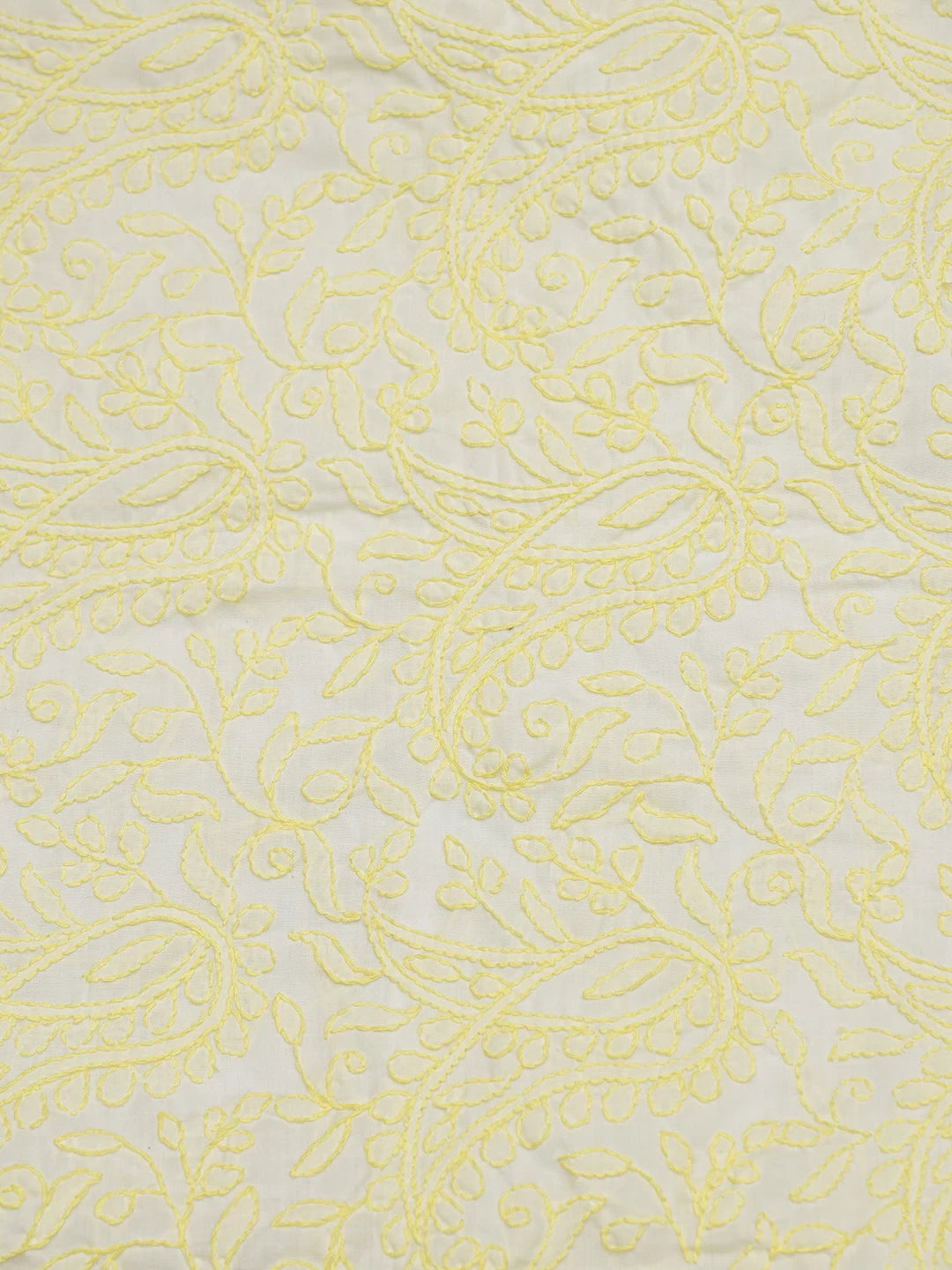 Ada Hand Embroidered White Cotton Lucknowi Chikankari Cushion Cover 01A466456