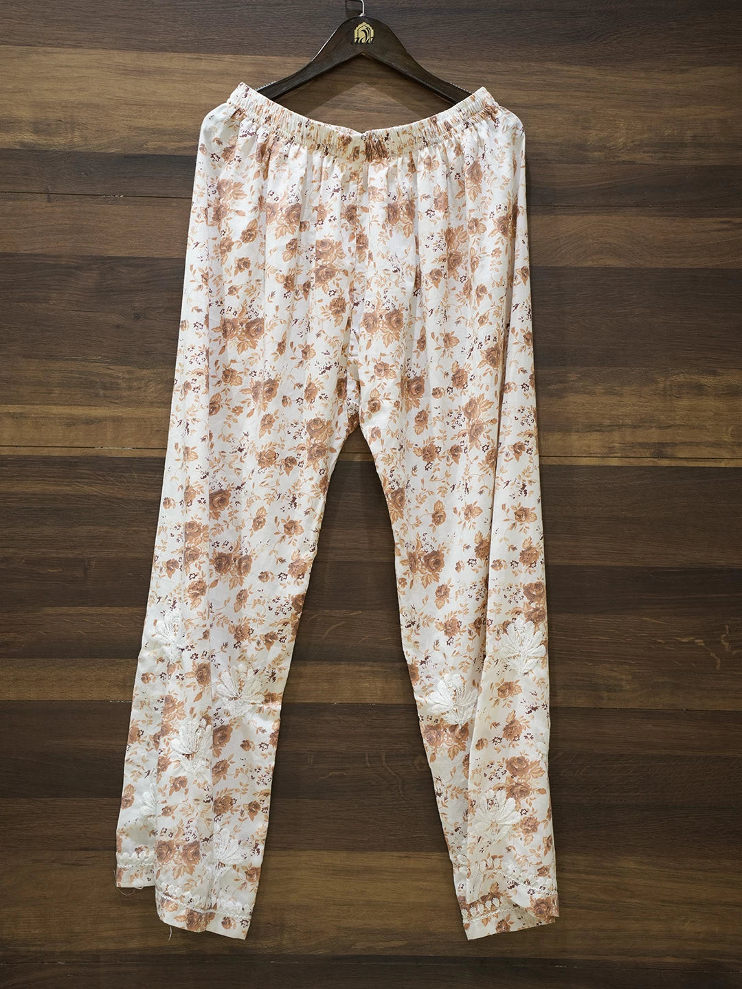 Ada Hand Embroidered Peach cotton Lucknowi Chikankari Co-Ord Set A811253