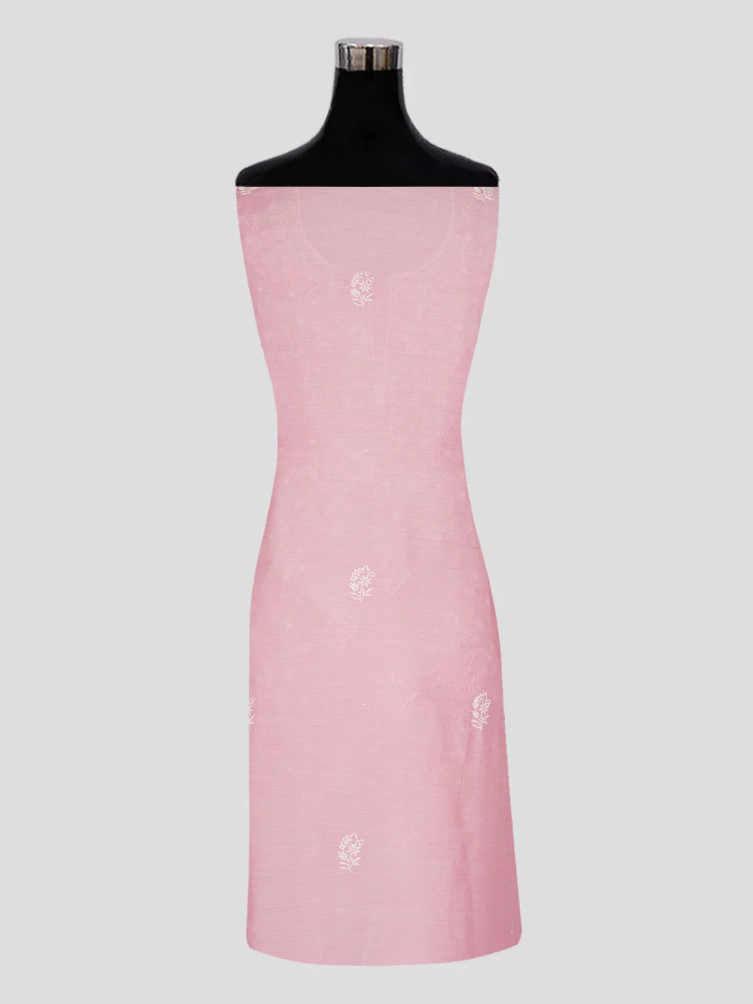 Ada Hand Embroidered Pink Muslin Lucknowi Chikankari Unstitched Suit Piece With Sequinned Work 01A488127