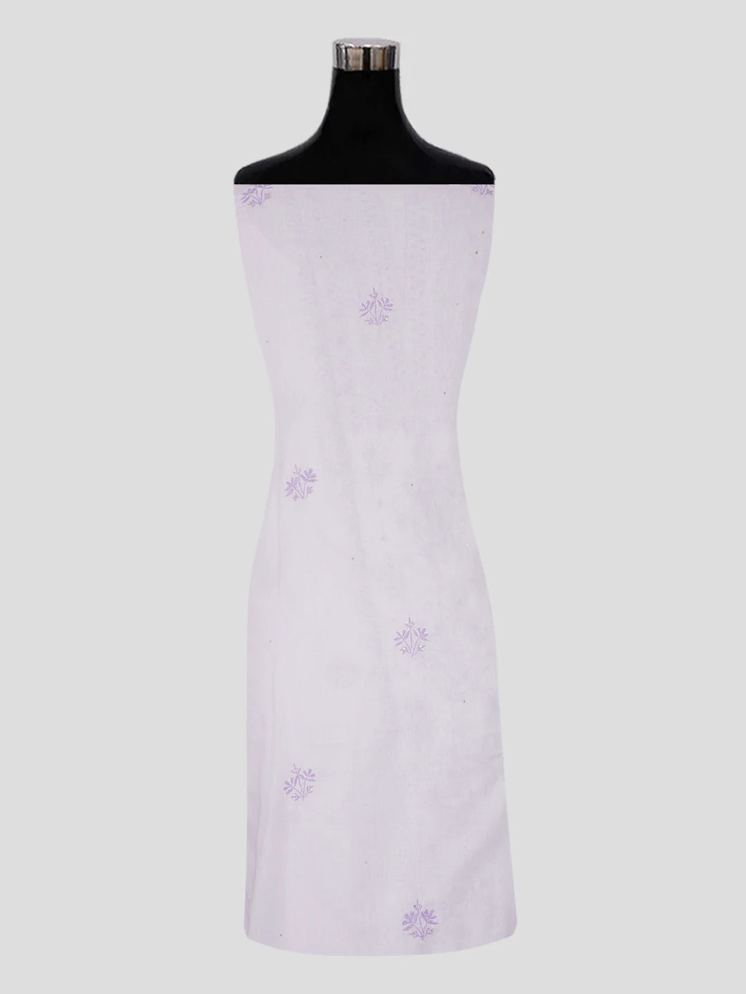 Ada Hand Embroidered Mauve Cotton Lucknowi Chikankari Unstitched Suit Piece with Sequinned Work 01A409530