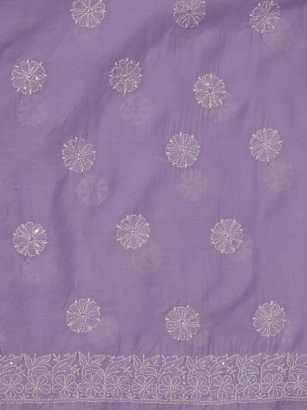 Ada Hand Embroidered Mauve  Cotton Lucknowi Chikankari Unstitched Suit Piece 01A513678