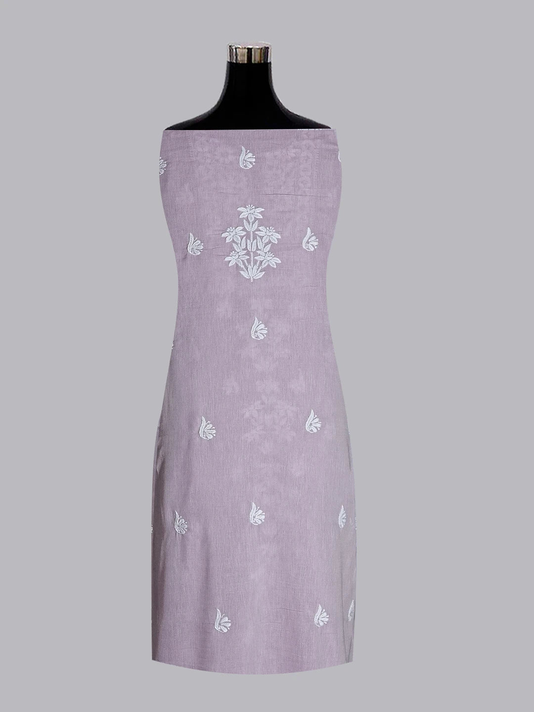 Ada Hand Embroidered Mauve Modal Lucknowi Chikankari Unstitched Kurta Piece 01A534785
