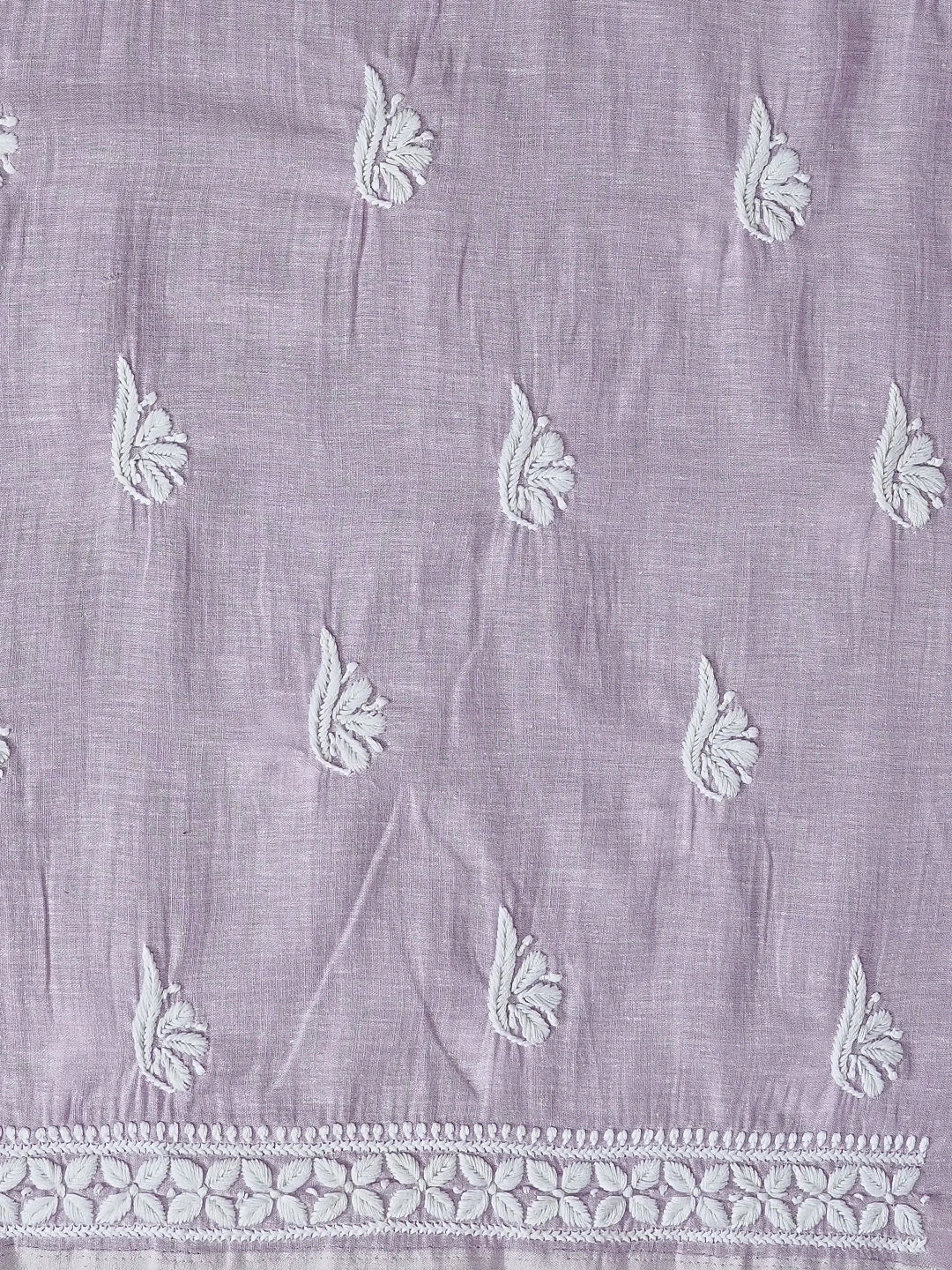 Ada Hand Embroidered Mauve Modal Lucknowi Chikankari Unstitched Kurta Piece 01A534785