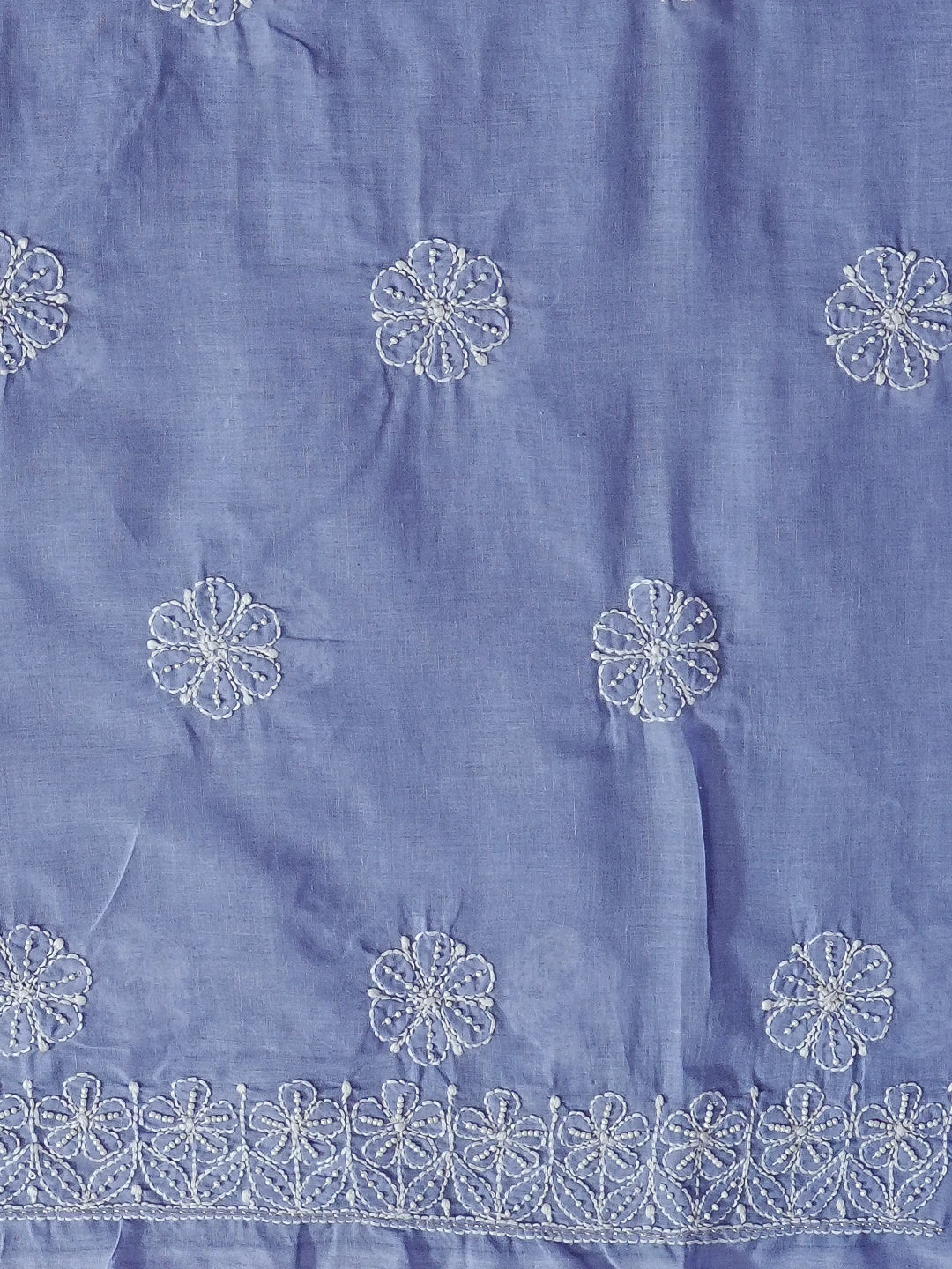 Ada Hand Embroidered Mauve Cotton Lucknowi Chikankari Unstitched Suit Piece with Sequinned Work 01A513649