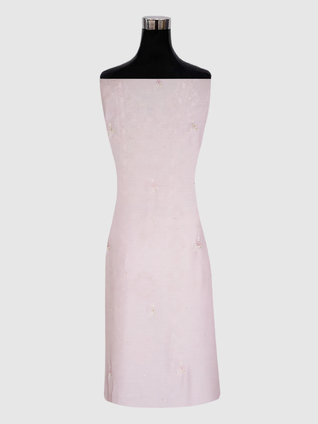 Ada Hand Embroidered Pink Maslin Lucknowi Chikankari Unstitched Suit Piece With Cutdana Work 01A452797