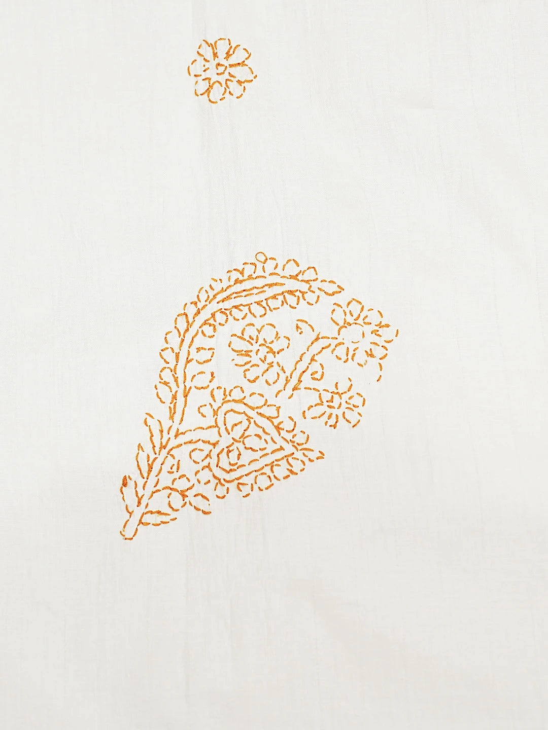 Ada Hand Embroidered White Cotton Lucknowi Chikankari Bed Sheet With Pillow And Cushion Cover Set 01A384242