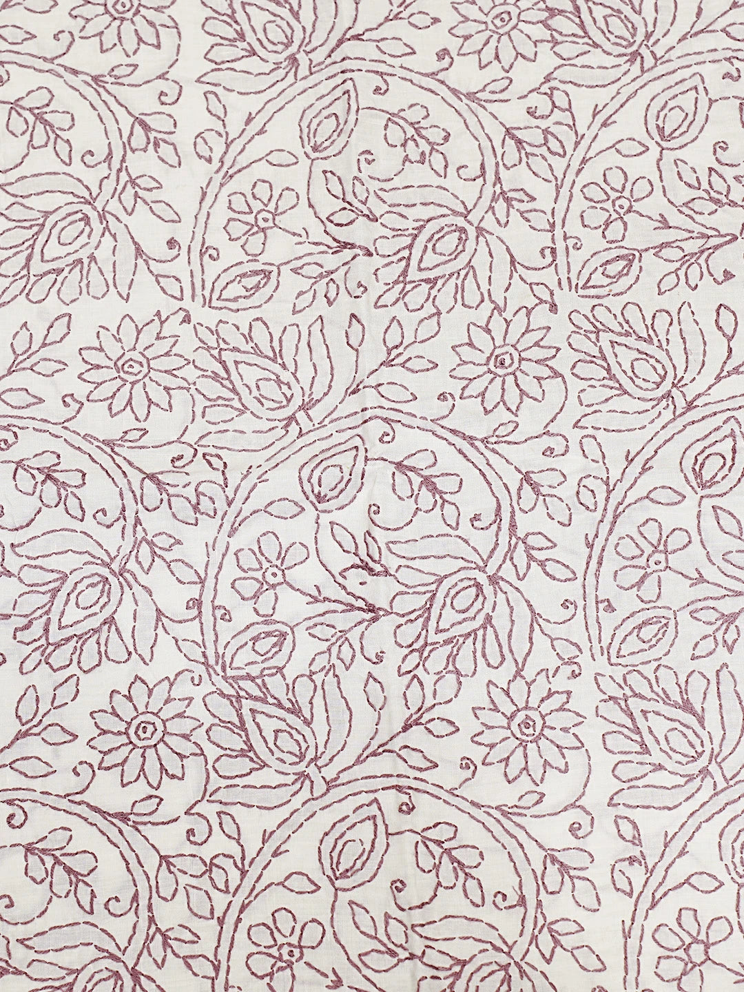 Ada Hand Embroidered White Cotton Lucknowi Chikankari Cushion Cover 01A505590