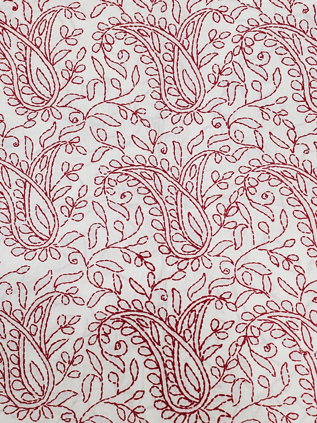 Ada Hand Embroidered White Cotton Lucknowi Chikankari Cushion Cover 01A505531