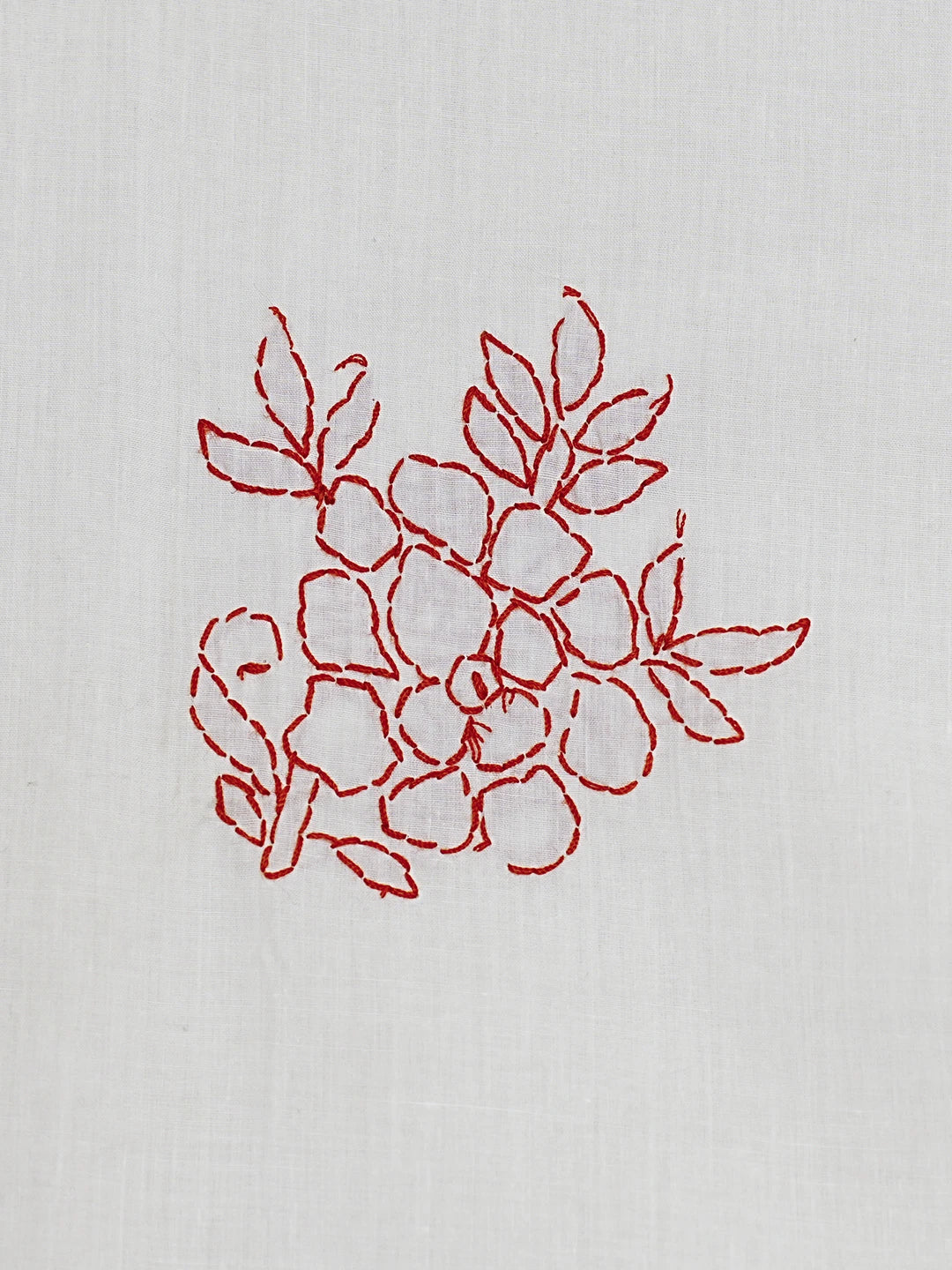 Ada Hand Embroidered White Cotton Lucknowi Chikankari Bed Sheet With Pillow And Cushion Cover Set 01A484065