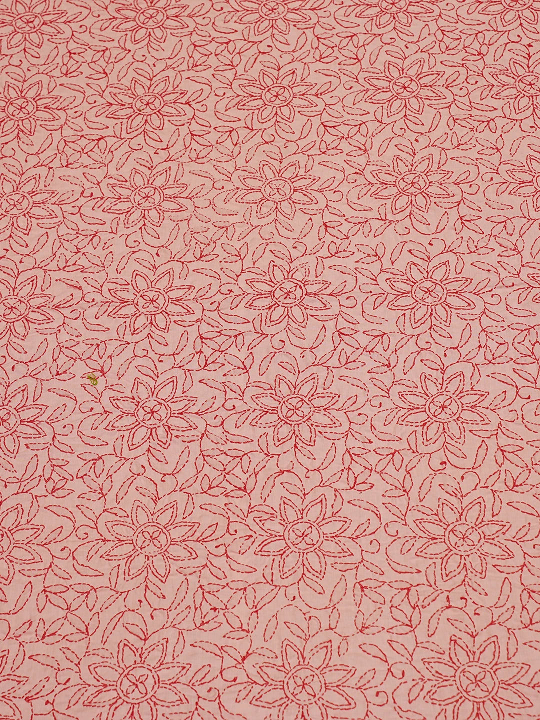 Ada Hand Embroidered Pink Cotton Lucknowi Chikankari Bed Sheet With Pillow And Cushion Cover Set 01A404930