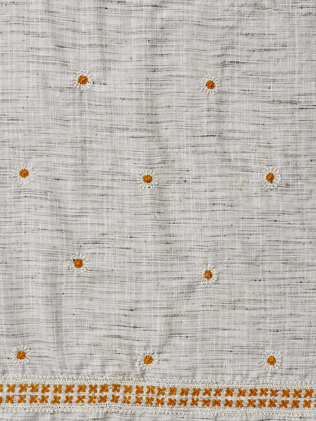 Ada Hand Embroidered Fawn Khadi Lucknowi Chikankari Unstitched Kurta Piece 01A349234