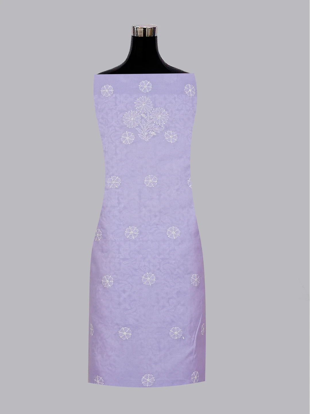 Ada Hand Embroidered Mauve Cotton Lucknowi Chikankari Unstitched Suit Set 01A558865
