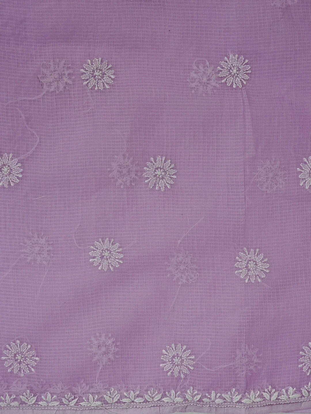 Ada Hand Embroidered Mauve Kota Lucknowi Chikankari Unstitched Kurta Dupatta Set 01A549035