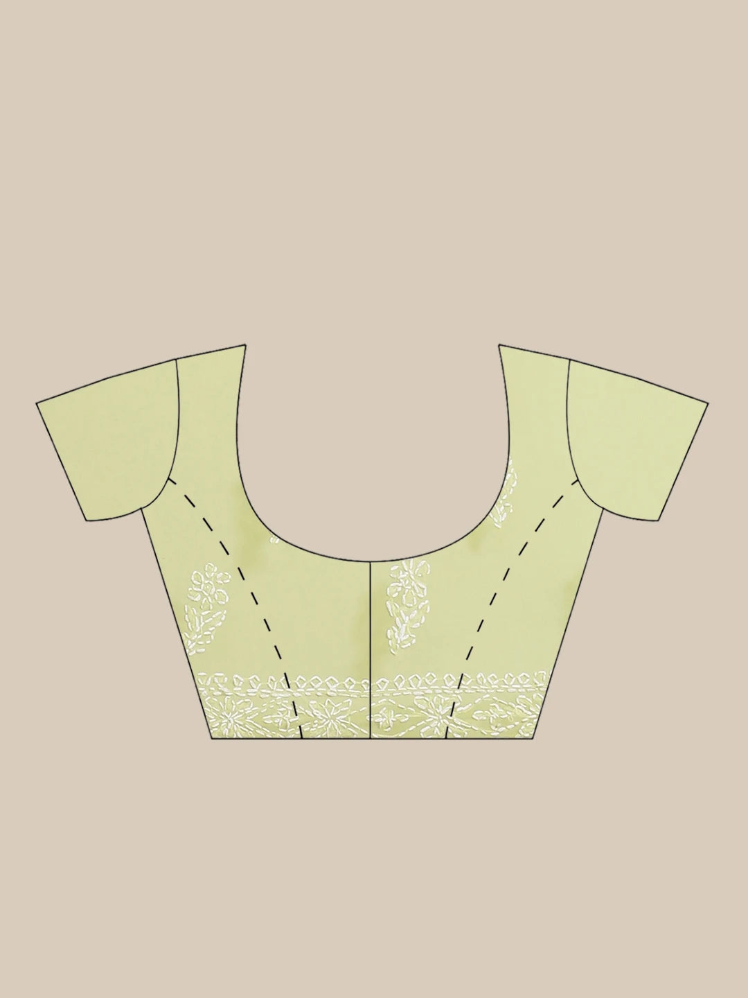 Ada Hand Embroidered Green Georgette Lucknow Chikan Saree With Blouse-A191630