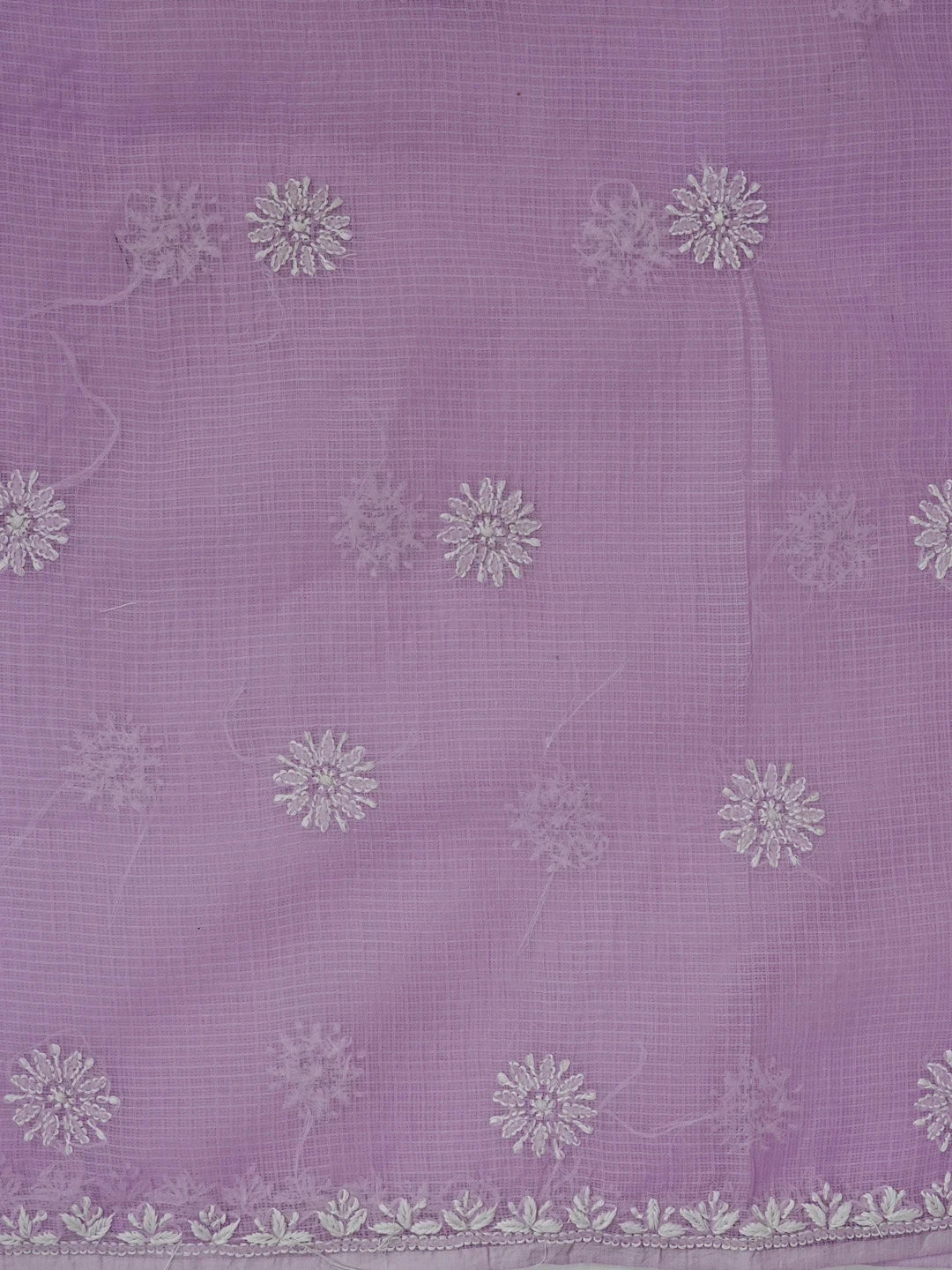 Ada Hand Embroidered Mauve Kota Lucknowi Chikankari Unstitched Kurta Dupatta Set 01A549031