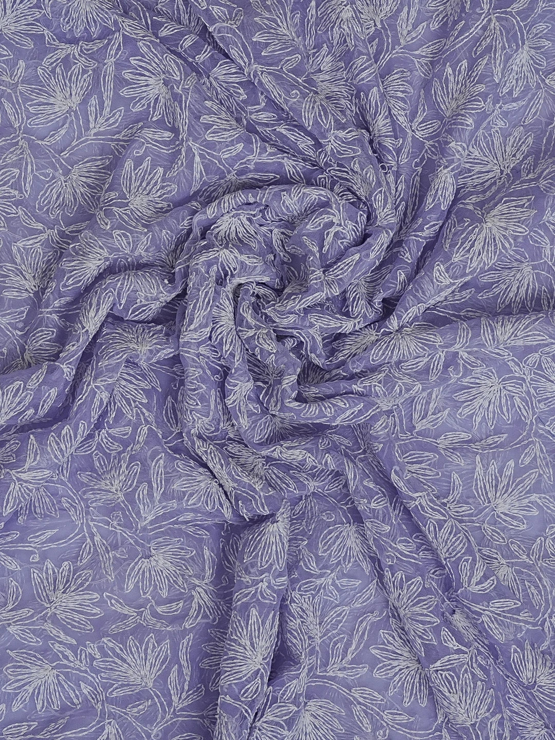 Ada Hand Embroidered Mauve Georgette Lucknowi Chikankari Dupatta 01A561655