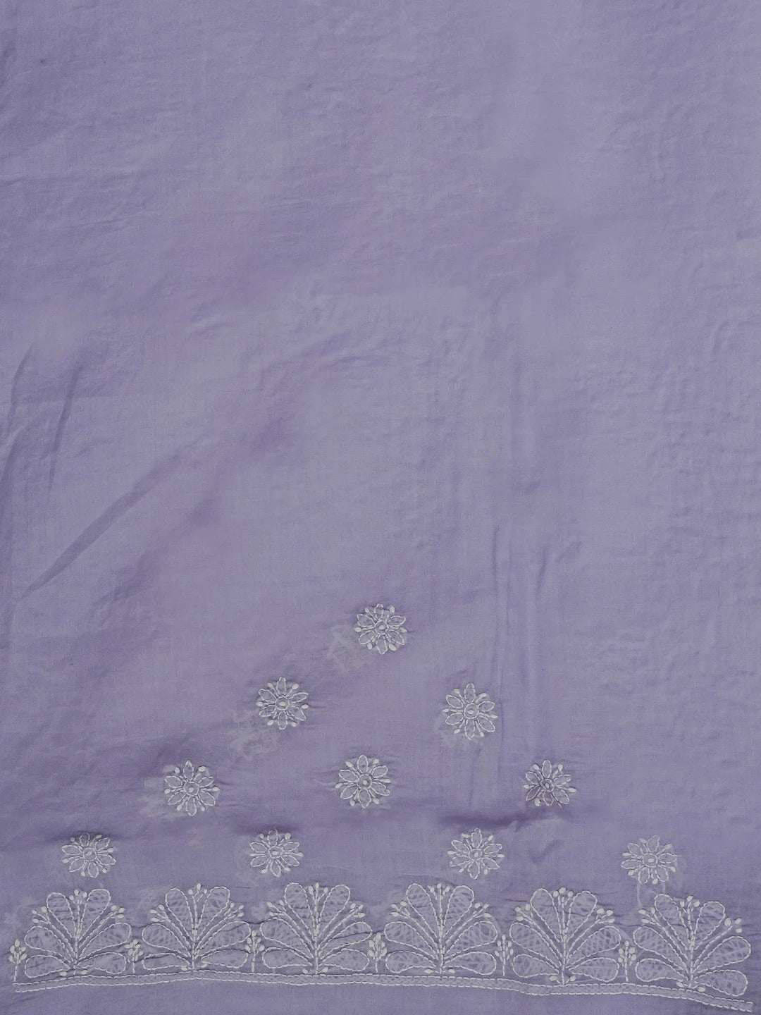 Ada Hand Embroidered Mauve Cotton Lucknowi Chikankari Saree With Blouse 01A565039
