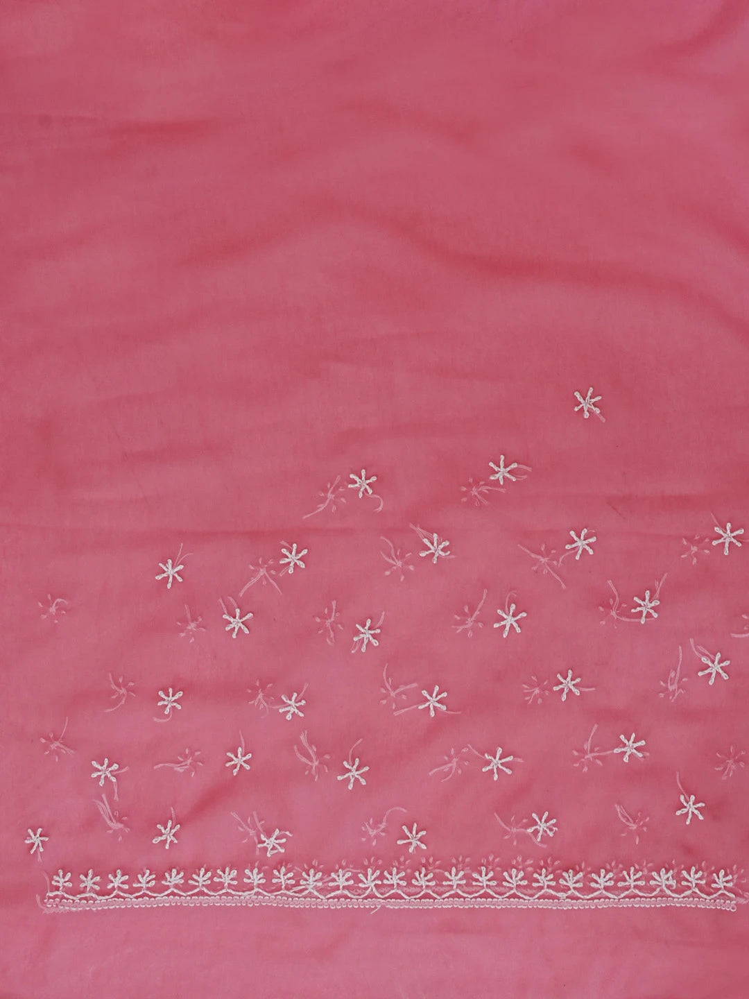 Ada Hand Embroidered Pink Georgette Lucknowi Chikankari Saree With Blouse 01A572479