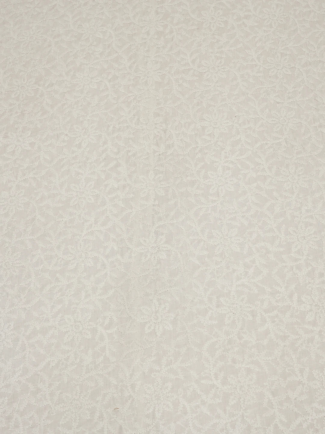 Ada Hand Embroidered White Cotton Lucknowi Chikankari Bed Sheet With Pillow Cover Set 01A404911