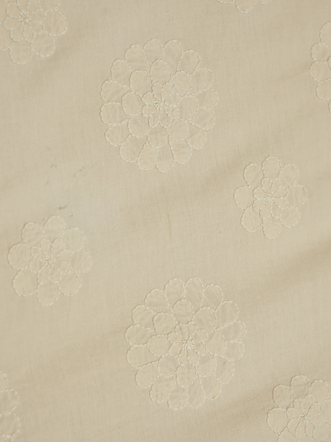 Ada Hand Embroidered Light Peach Cotton Lucknowi Chikankari Bed Sheet With Pillow Cover Set 01A565404