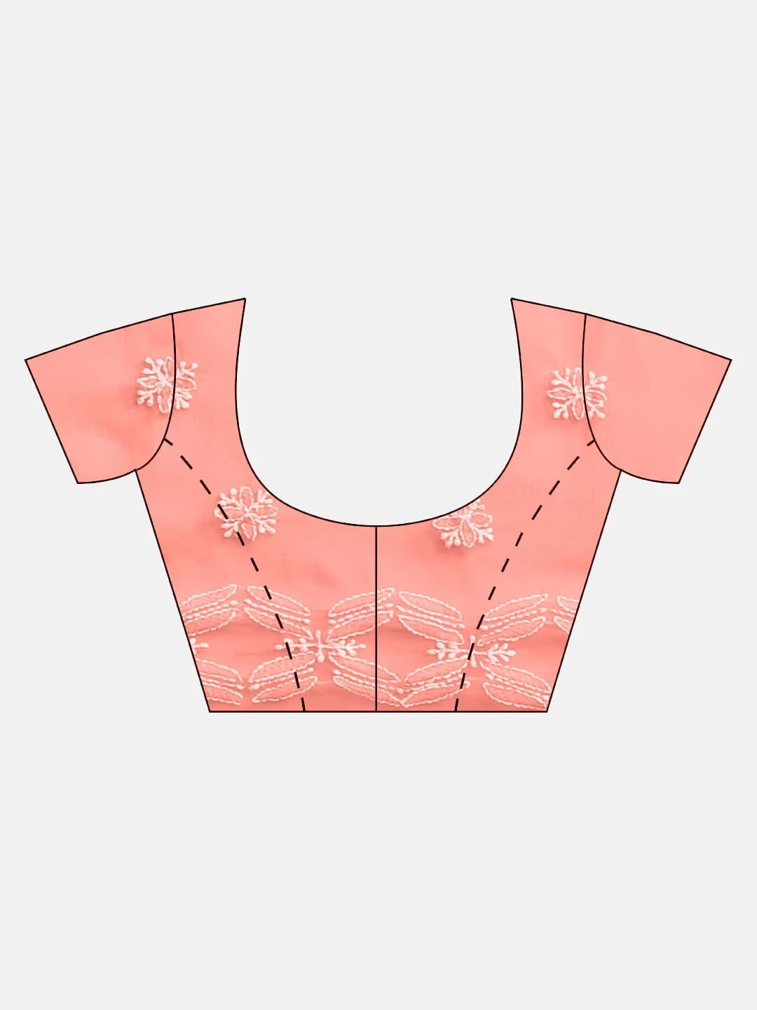 Ada Hand Embroidered  Peach Georgette Lucknowi Chikankari Saree With Blouse A191488