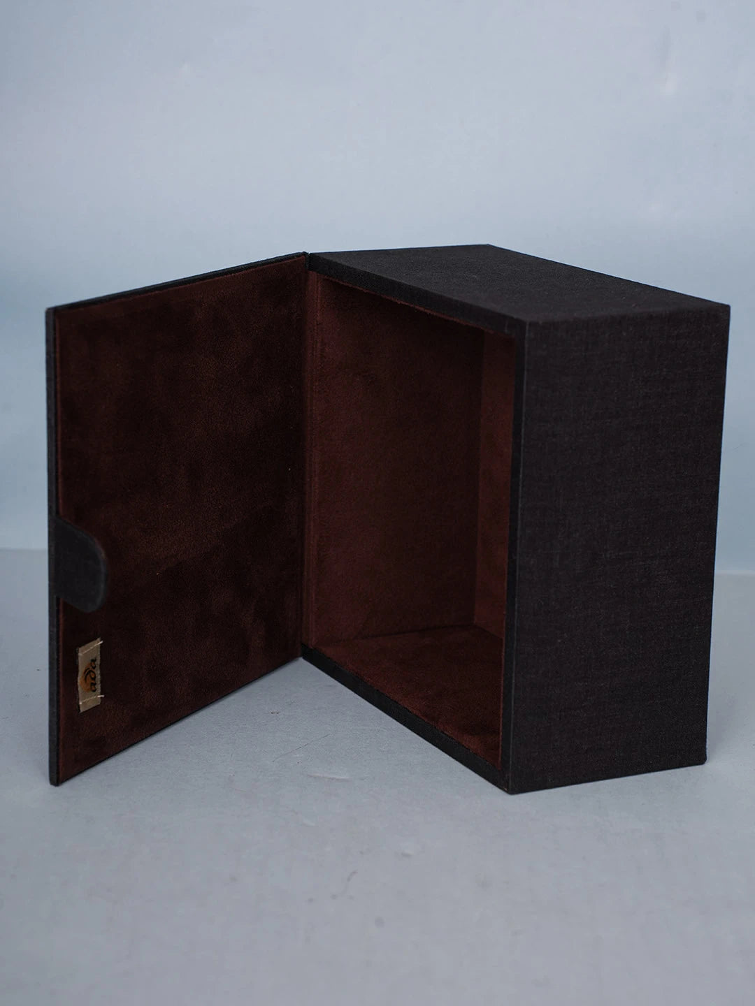 Ada Hand Embroidered Black Silk Lucknowi Chikankari Utility Box With Zari Work 01A589748