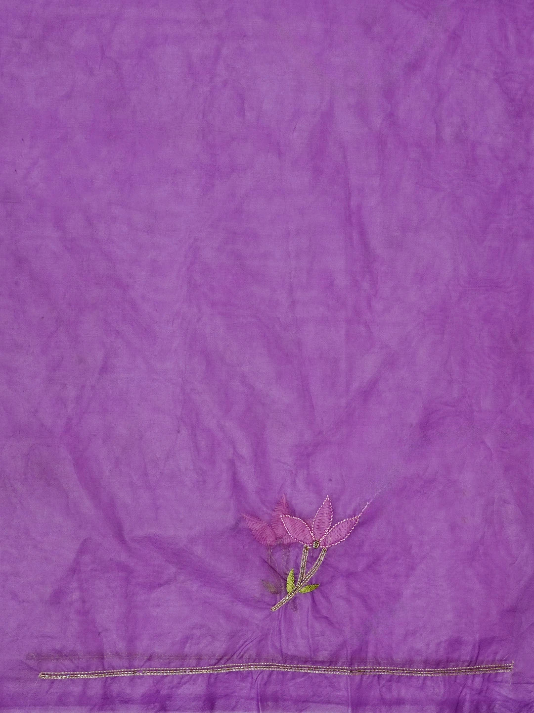 Ada Hand Embroidered Purple Organza Lucknowi Chikankari Unstitched Kurta Dupatta Set With Parsi Work 01A582329