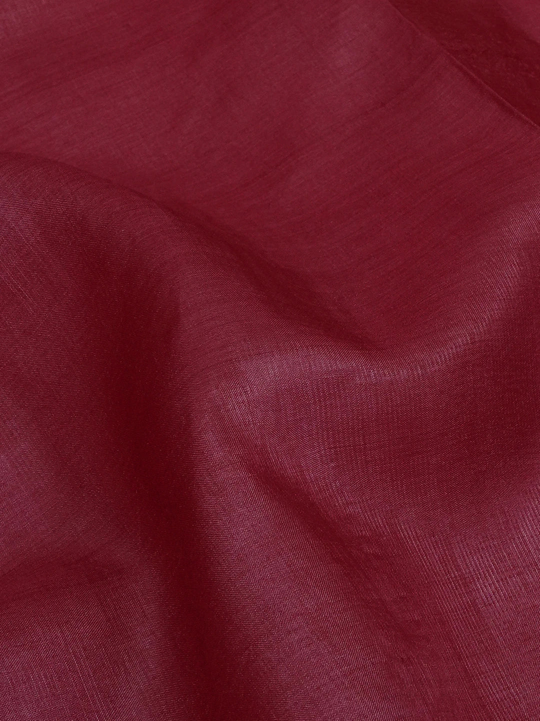 Ada Hand Embroidered Maroon Silk Lucknowi Chikankari Men's Kurta Piece 01A584546