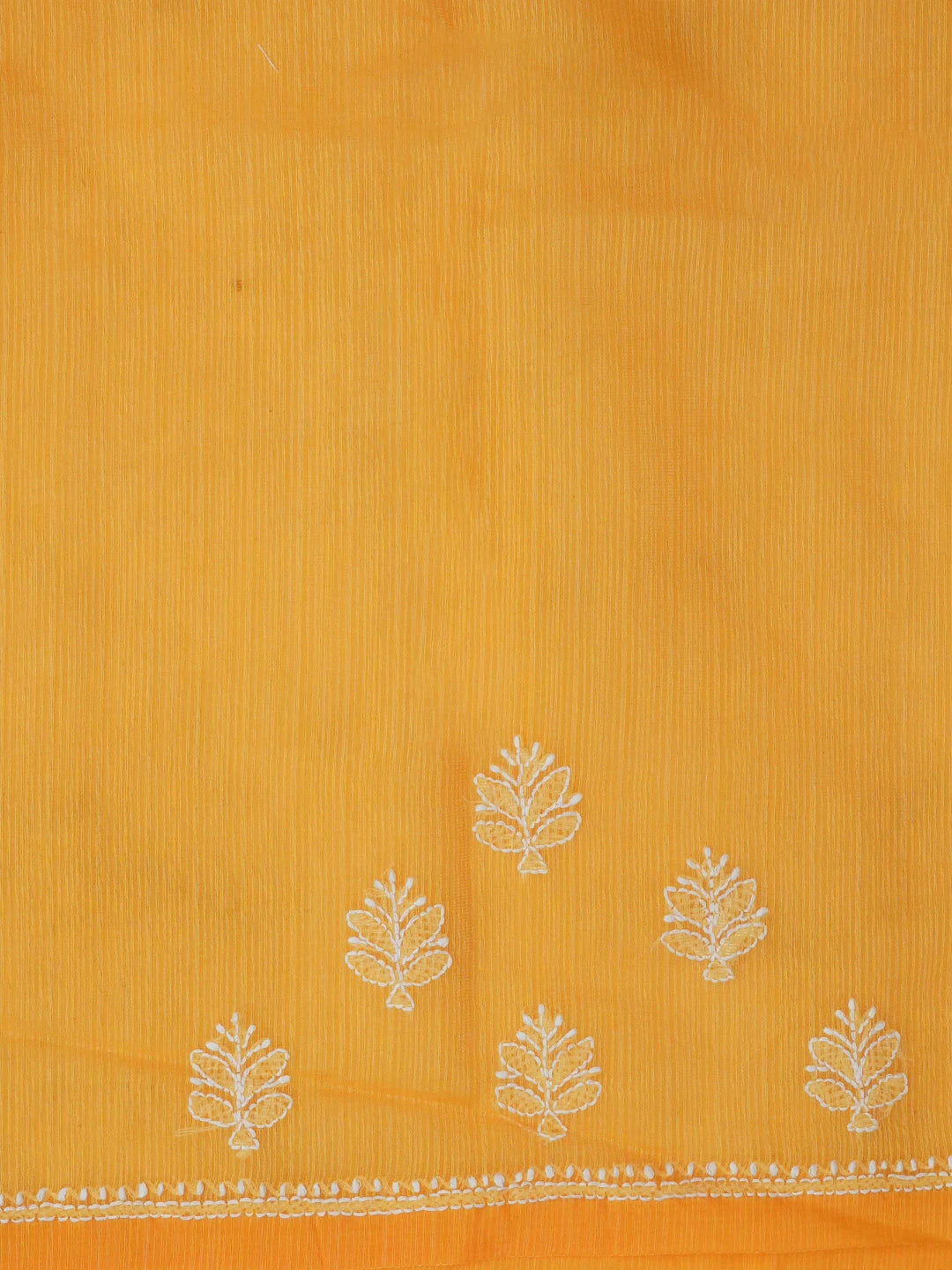 Ada Hand Embroidered Yellow Super Net Lucknowi Chikankari Saree With Blouse 01A592601