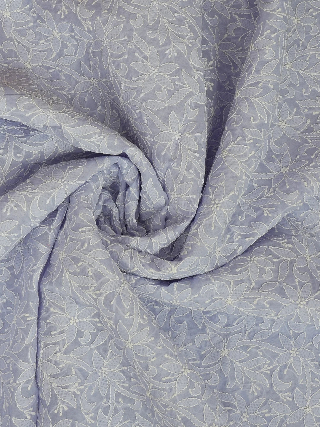 Ada Hand Embroidered Lavender Cotton Lucknowi Chikankari Dupatta 01A589457