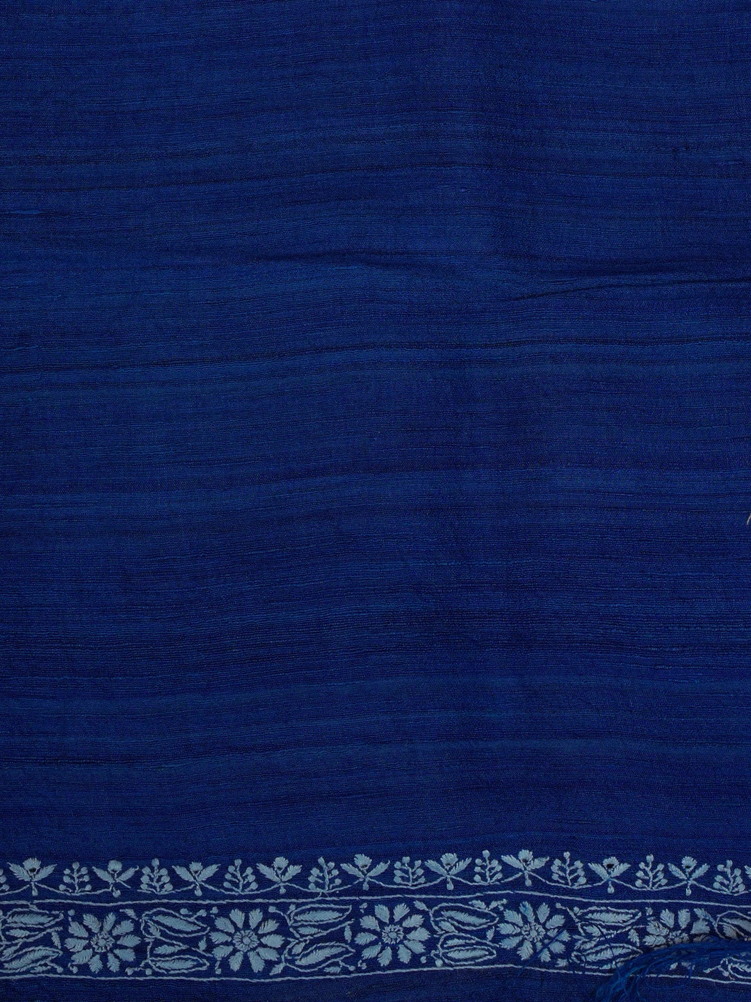 Ada Hand Embroidered Royal Blue Khadi Silk Lucknowi Chikankari Unstitched Men's Kurta Piece 01A584609