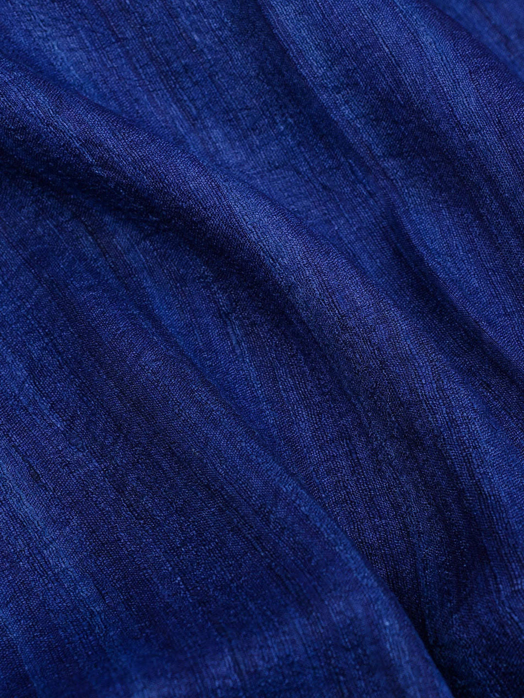 Ada Hand Embroidered Royal Blue Khadi Silk Lucknowi Chikankari Unstitched Men's Kurta Piece 01A584609