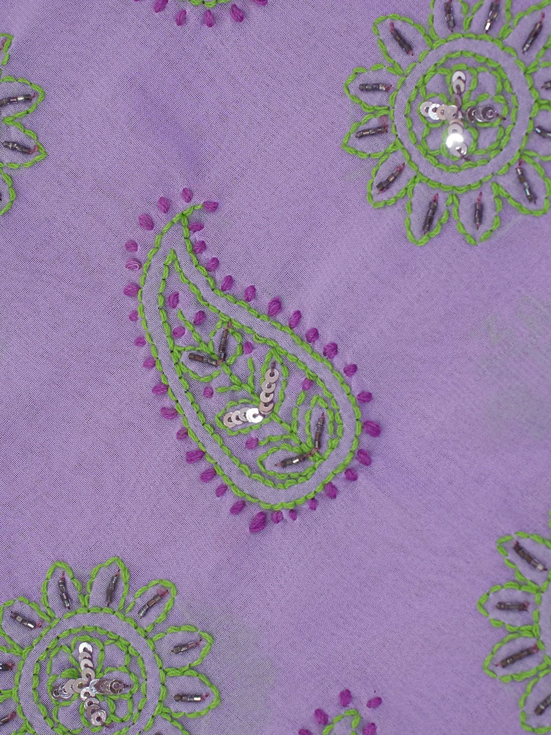 Ada Hand Embroidered Mauve Faux Georgette Lucknowi Chikankari Saree With Blouse With Cutdana Work 01A152176