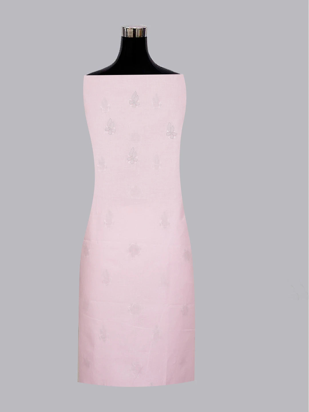 Ada Hand Embroidered Pink Cotton Lucknowi Chikankari Unstitched Suit Piece 01A595821