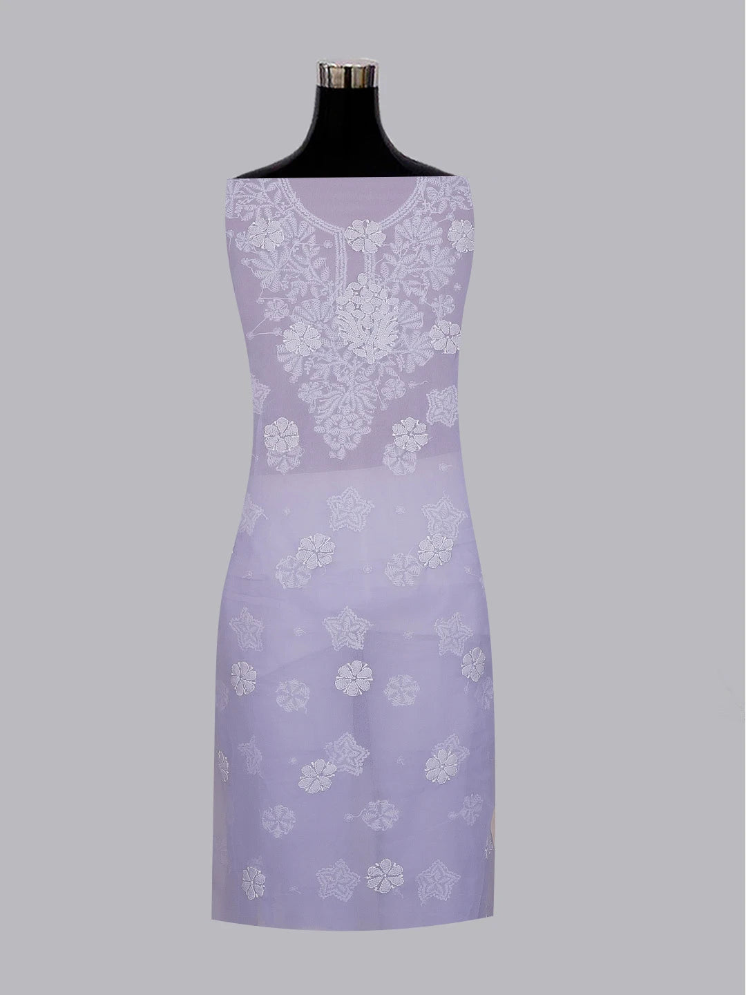 Ada Hand Embroidered Mauve Georgette Lucknowi Chikankari Unstitched Suit Piece 01A573020