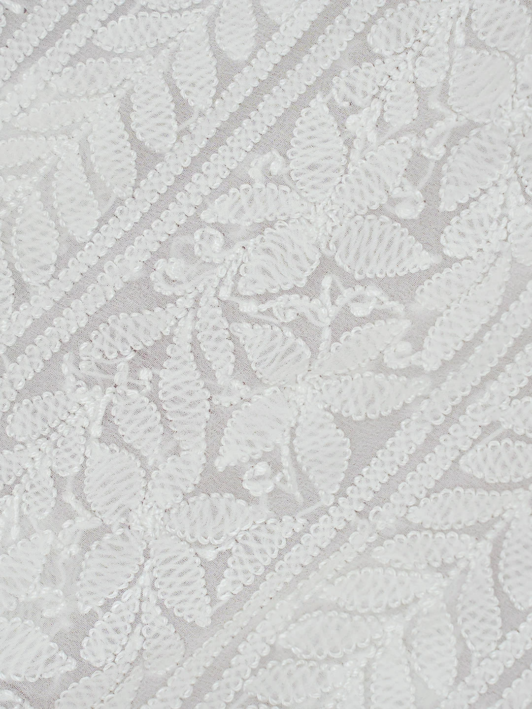 Ada Hand Embroidered White Pure Georgette Lucknowi Chikankari Saree With Blouse 01A551959