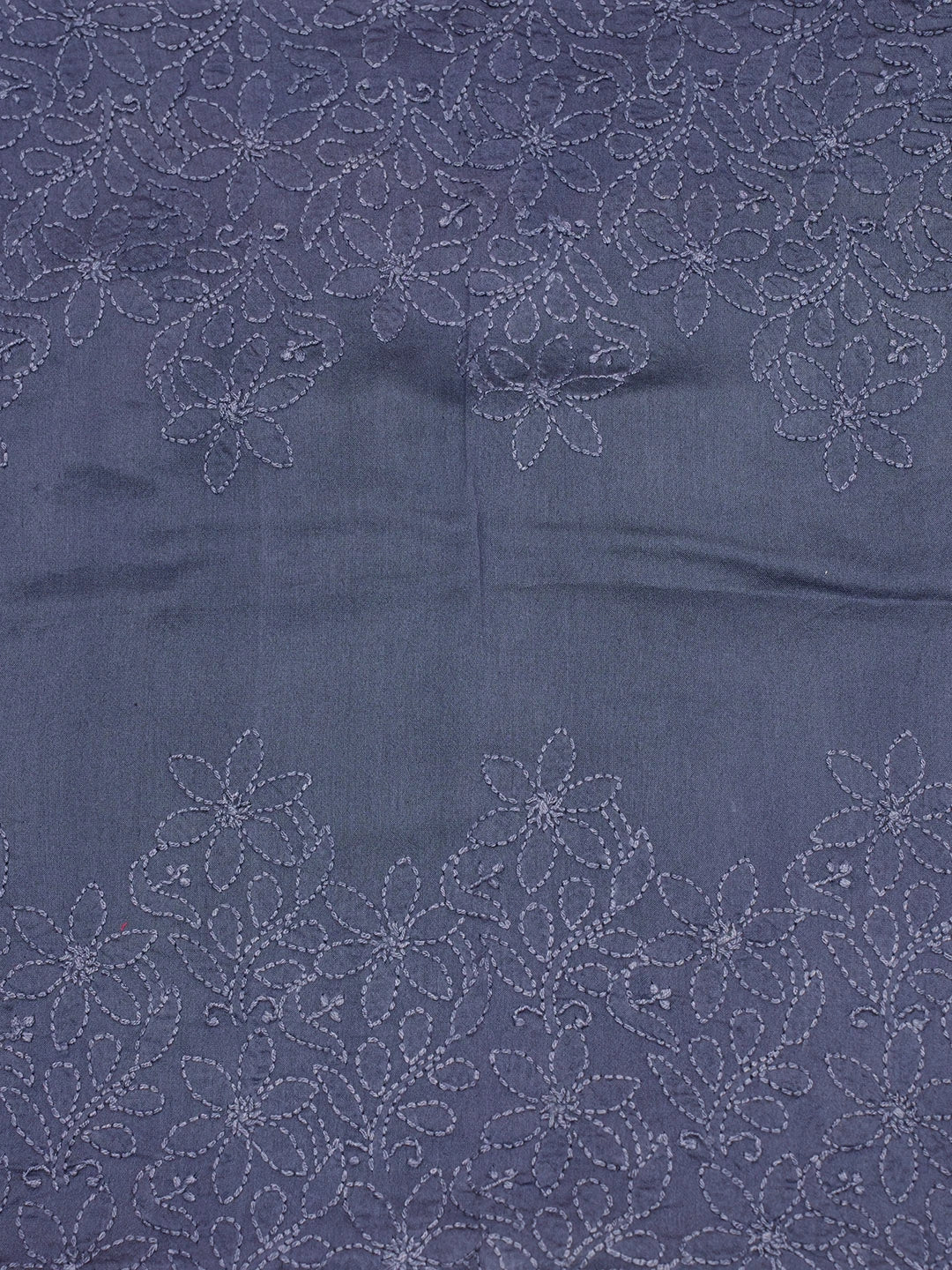 Ada Hand Embroidered Berkeley Blue Chanderi Lucknowi Chikankari Cushion Cover 01A449853