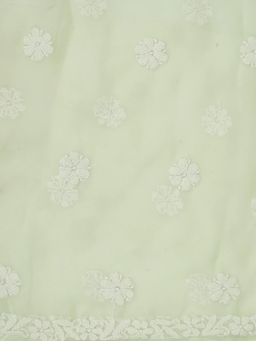 Ada Hand Embroidered Sea Green Georgette Lucknowi Chikankari Unstitched Suit Piece 01A573035