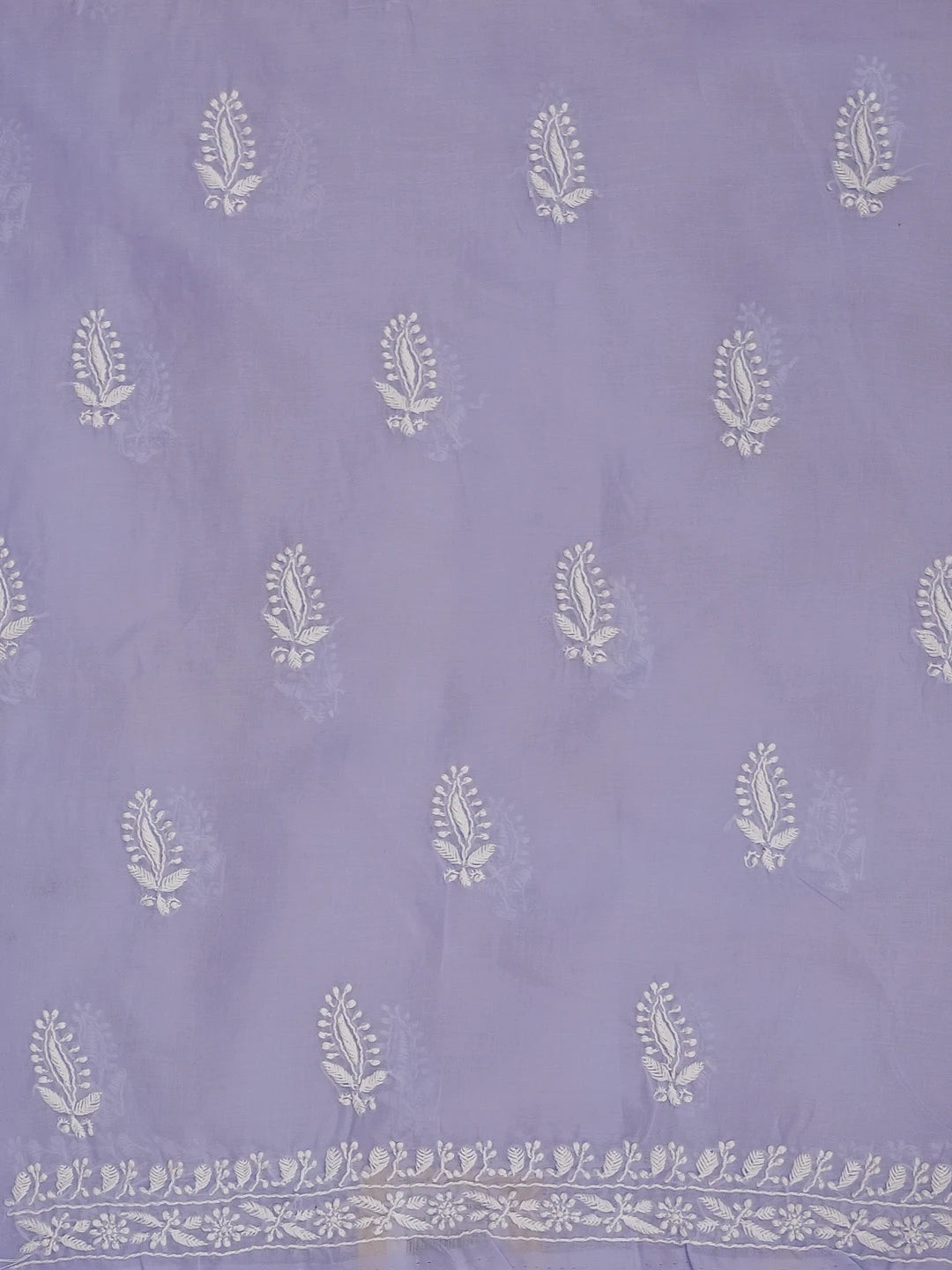 Ada Hand Embroidered Mauve Cotton Lucknowi Chikankari Unstitched Suit Set 01A595937